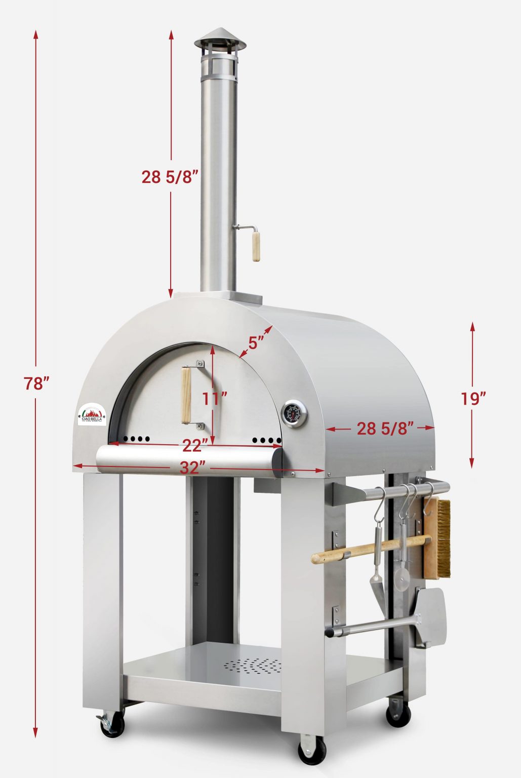 Stainless Steel Counter Top Outdoor Pizza Oven Ciao Bella Pizza Ovens