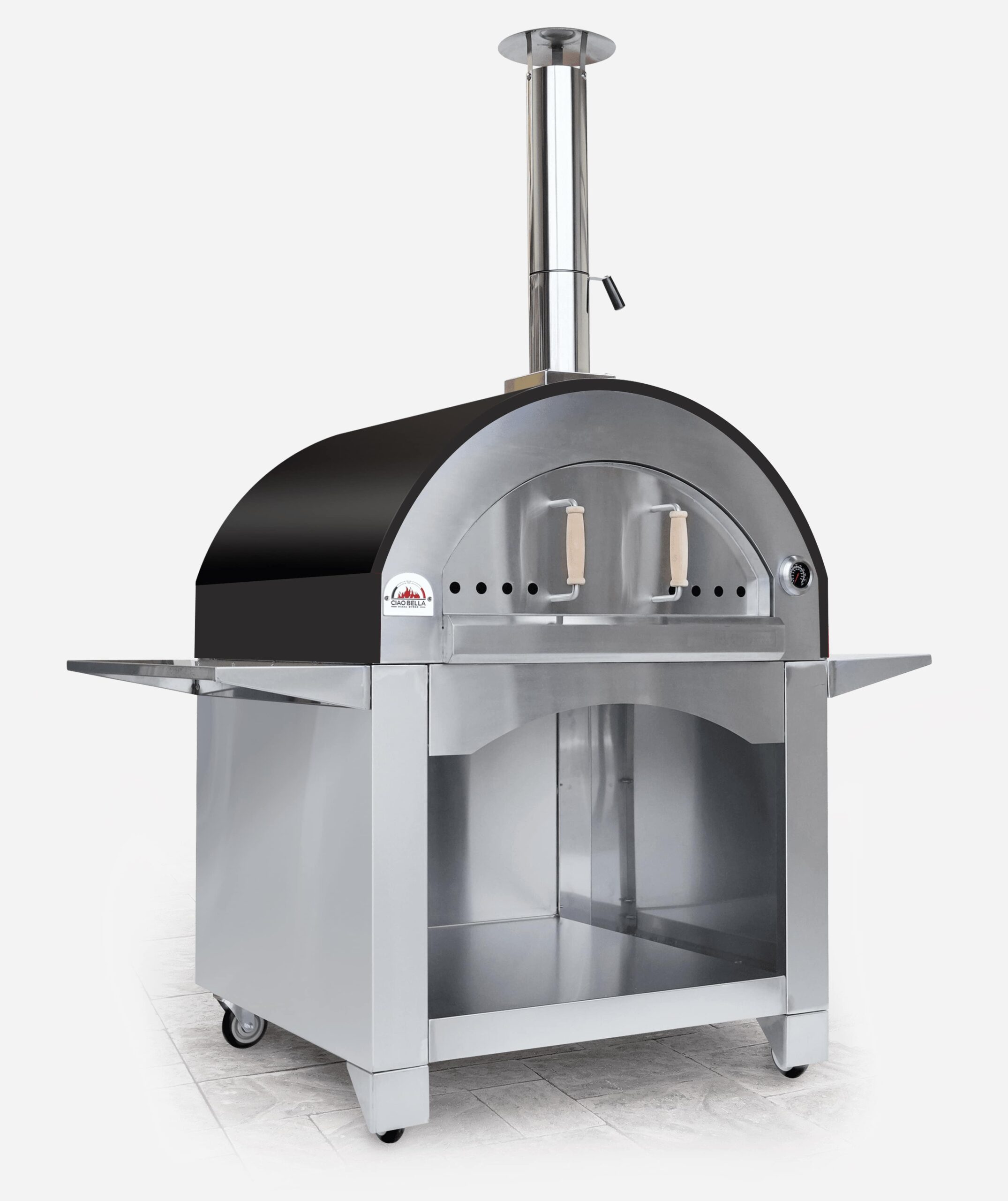 QUATTRO WOOD FIRED PIZZA OVEN BLACK Ciao Bella Pizza Ovens Vaughan