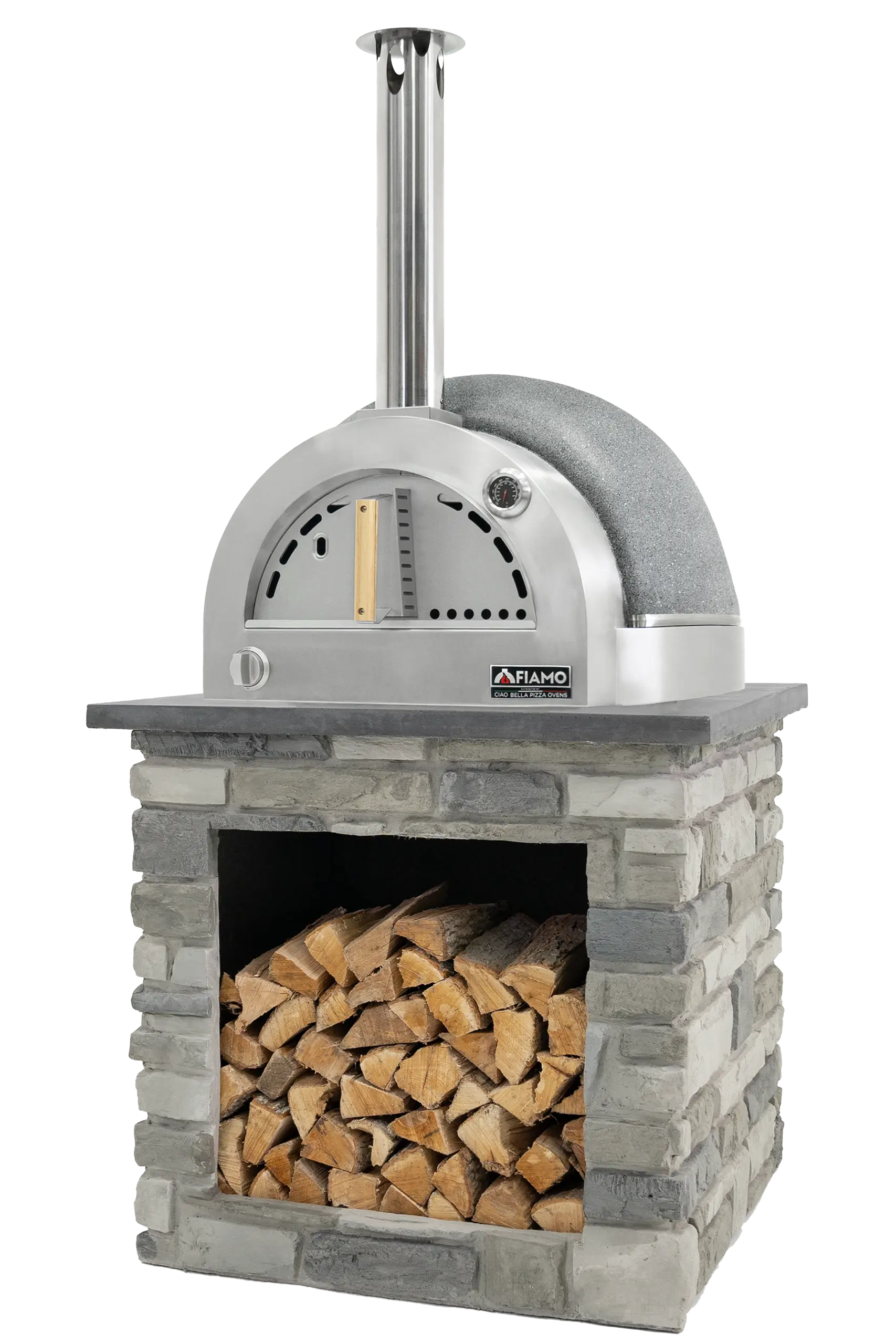Fiamo With Stand Gas Thermal Clay Ciao Bella Outdoor Backyard Pizza