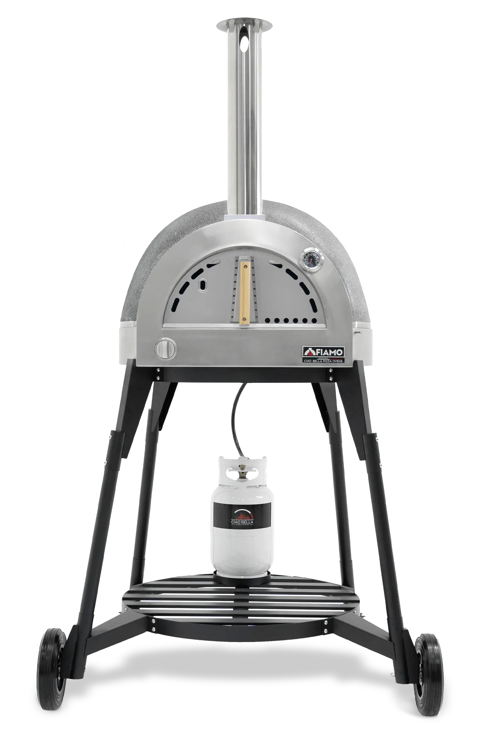 Fiamo With Stand Gas Thermal Clay Ciao Bella Outdoor Backyard Pizza